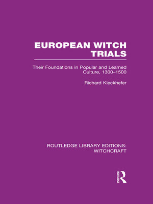 cover image of European Witch Trials (RLE Witchcraft)